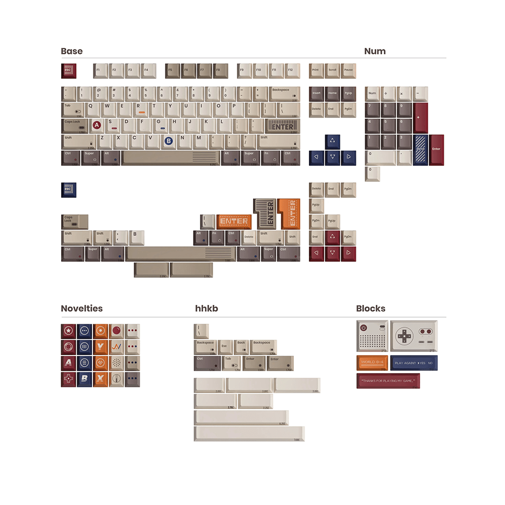 80Retros Game 1989 (ANSI) Keycap Set - InputGear DE