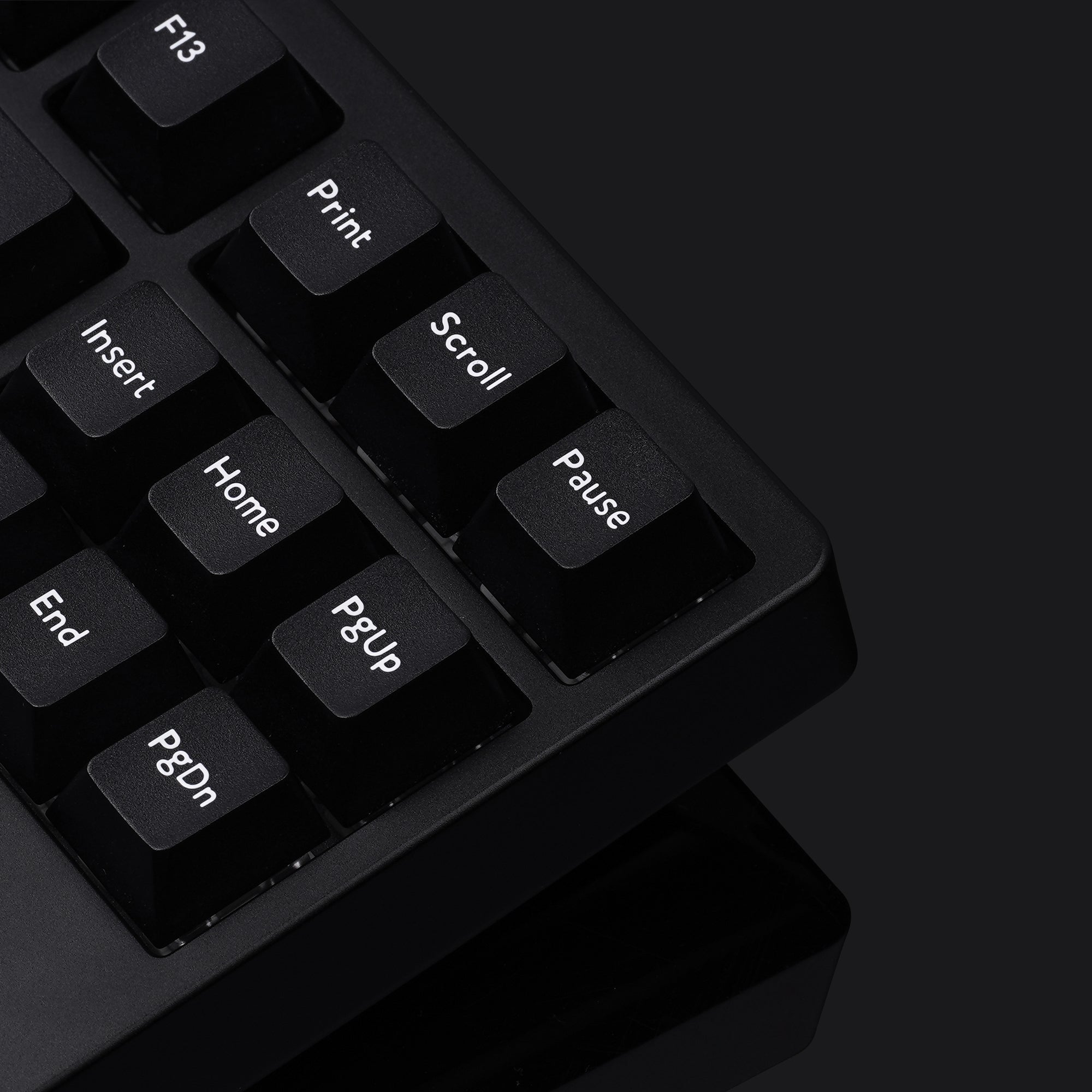 PBTFans White on Black Keycap Set