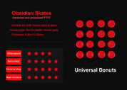 X-Raypad Obsidian Mouse Skates - Universal Donuts