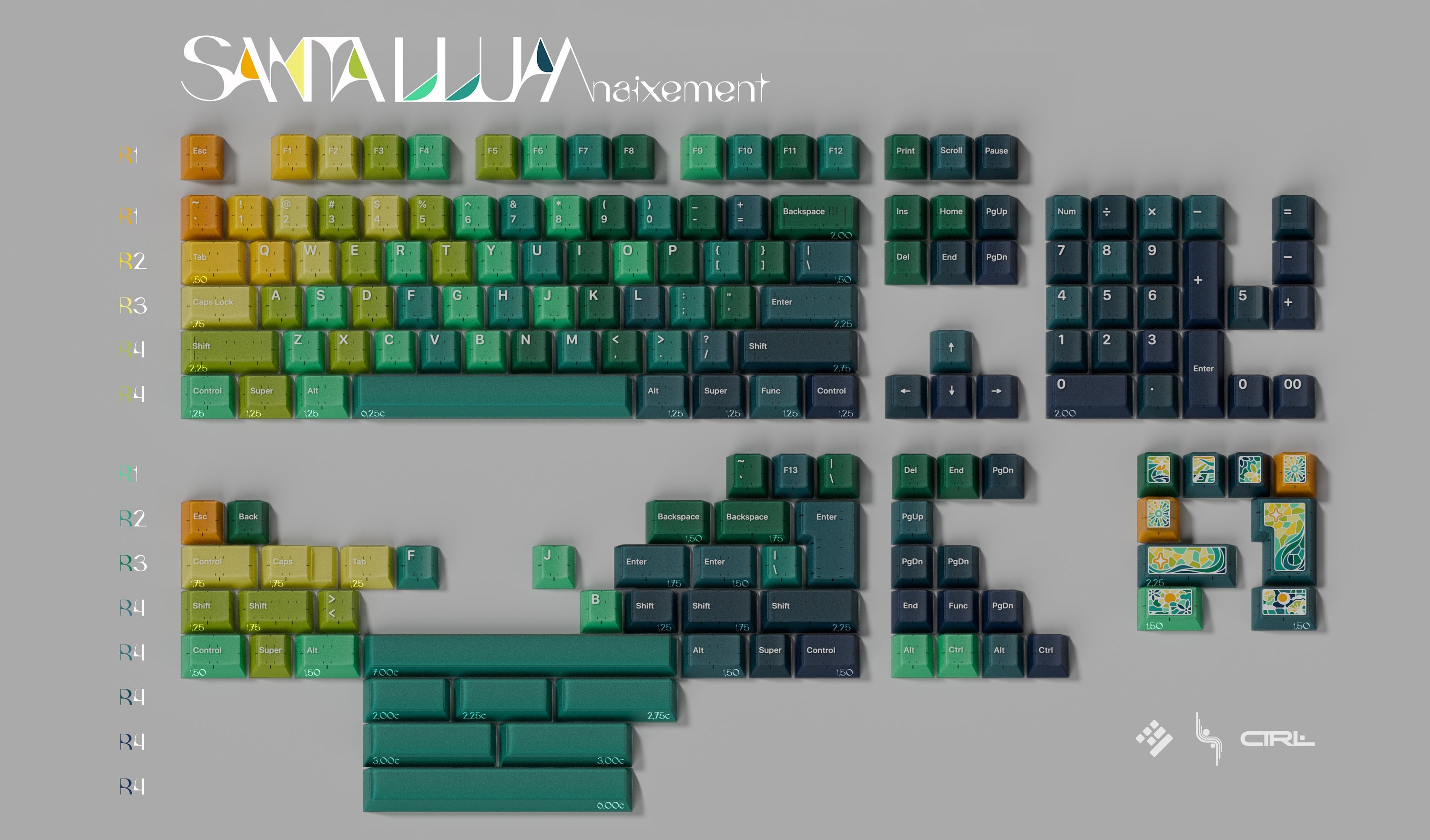 KAP Santa LLum (ANSI) Naixement Keycap Set