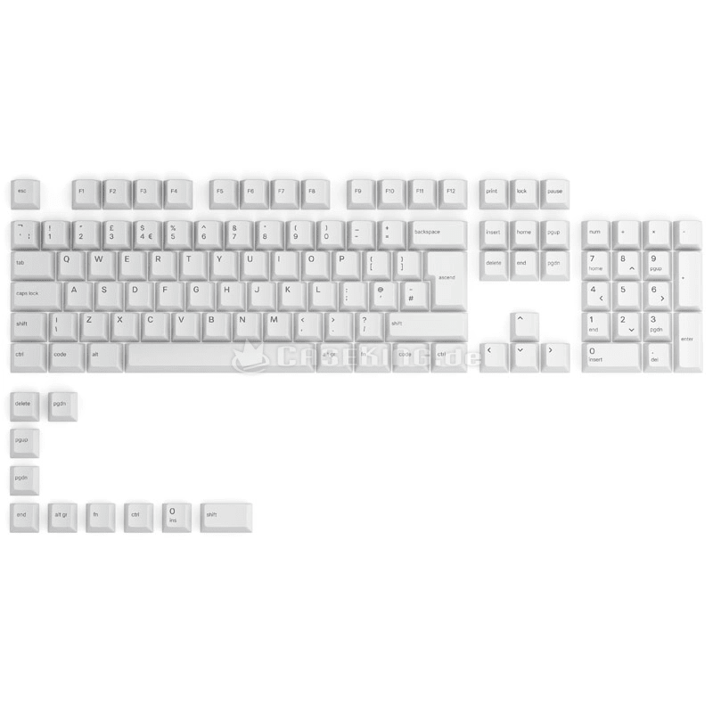 GPBT Arctic White Tastenkappen (ISO-UK) Keycap Set - InputGear DE
