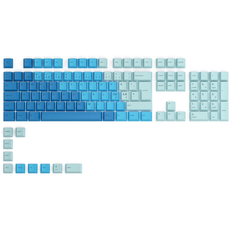 GPBT Caribbean Ocean Keycaps (ISO-ES) Keycap Set - InputGear DE