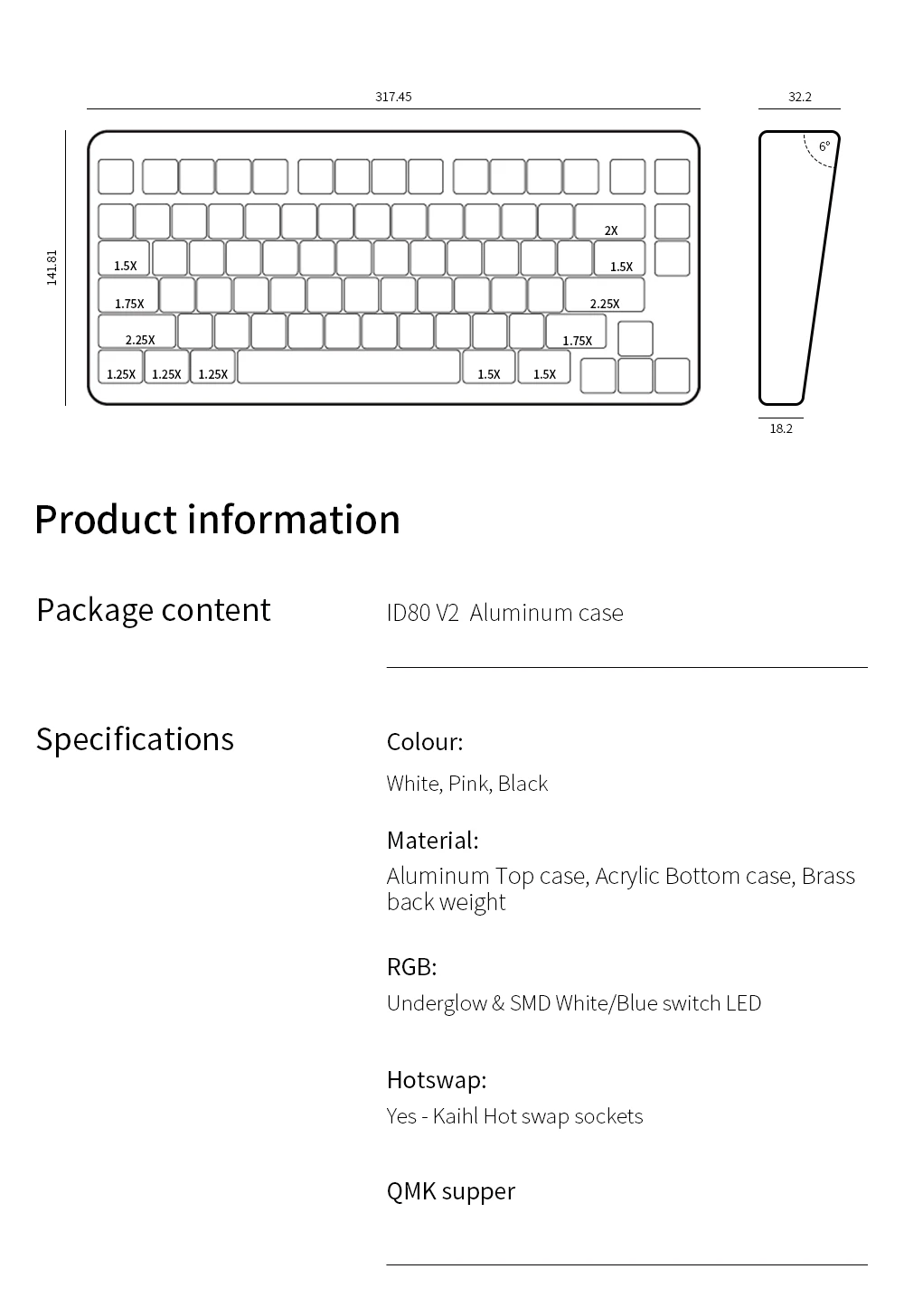 IDOBAO ID80V2 75% Kit (ANSI) - InputGear DE