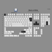 Monacokeys Black on White (AZERTY-FR) Keycap Set - InputGear DE
