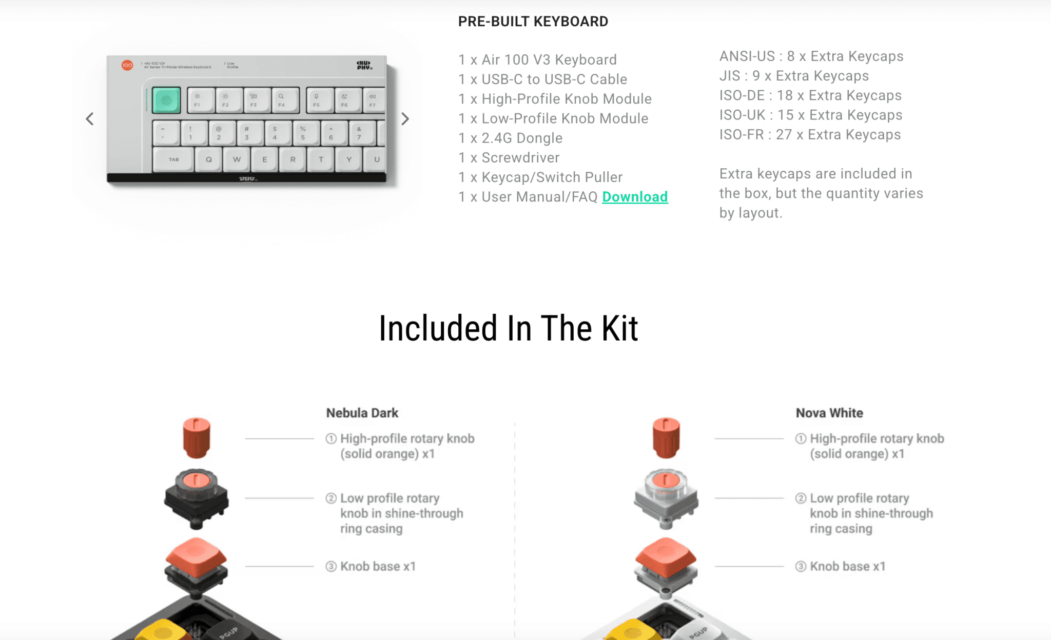 Nuphy Air100 (ISO-DE) White - InputGear DE