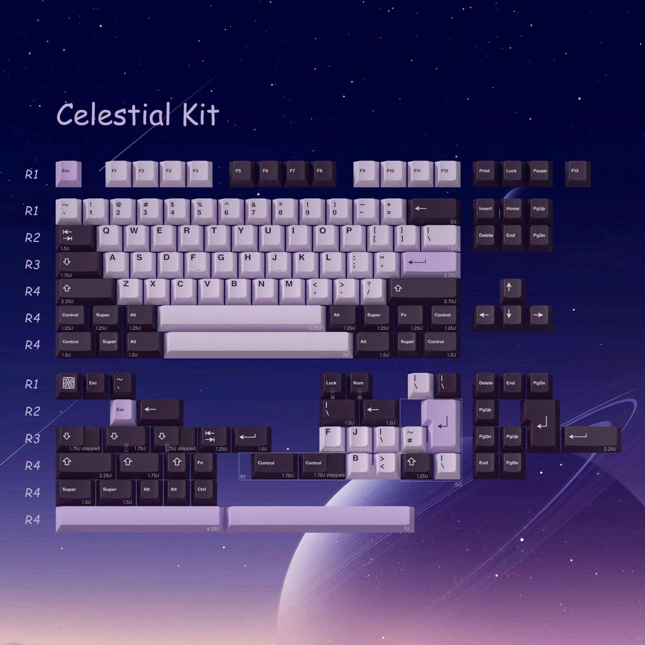 PBTFans Astraeus Keycap Set - InputGear DE
