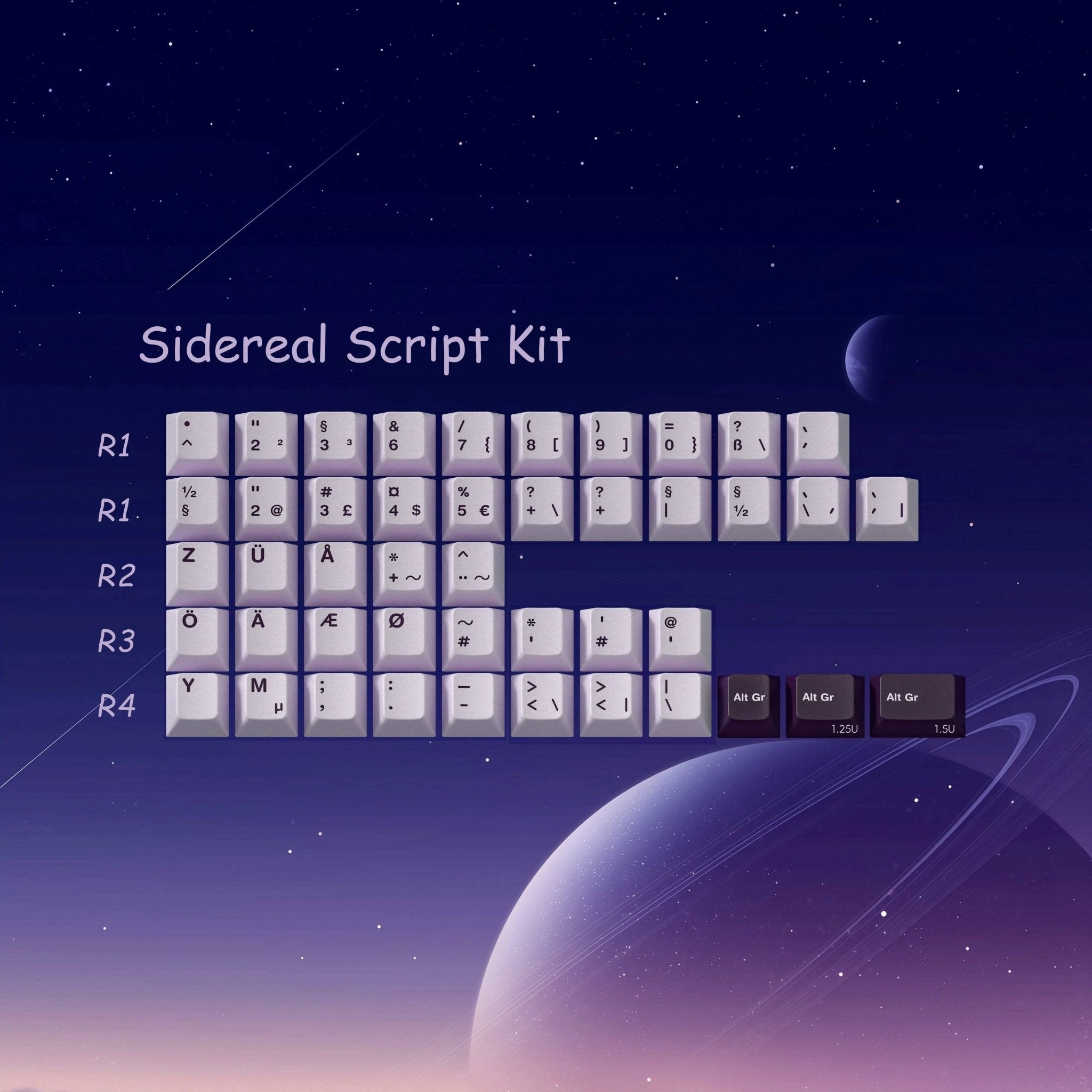 PBTFans Astraeus Keycap Set - InputGear DE