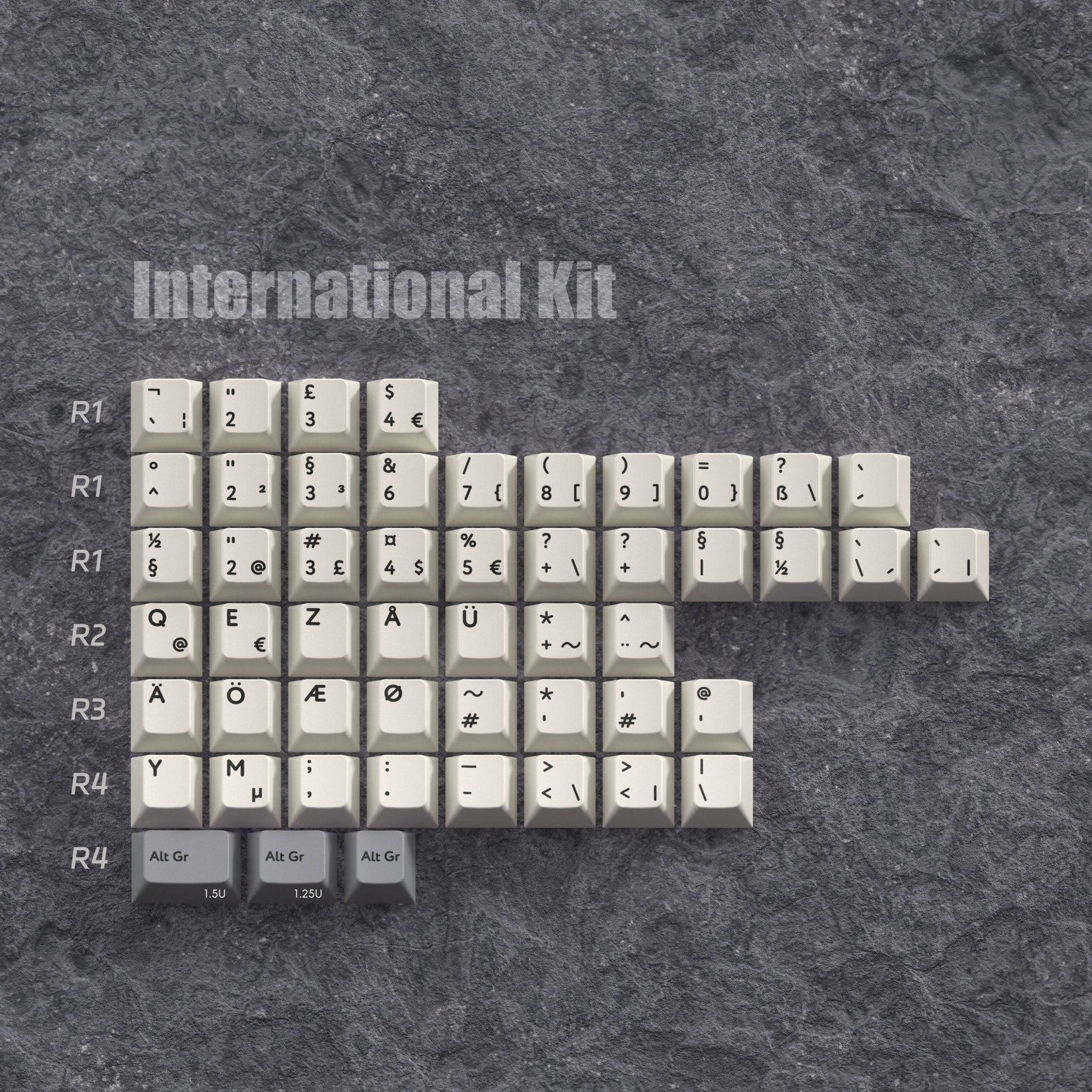 PBTFans Classic Gray Keycap Set - InputGear DE