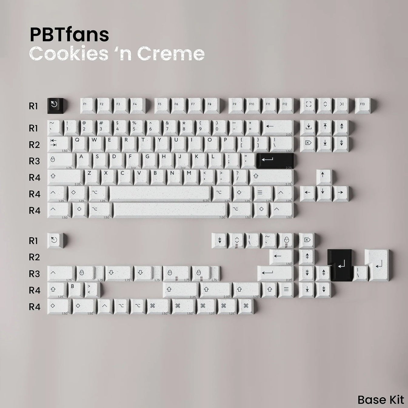 PBTFans Cookies'n'Cream Keycap Set - InputGear DE