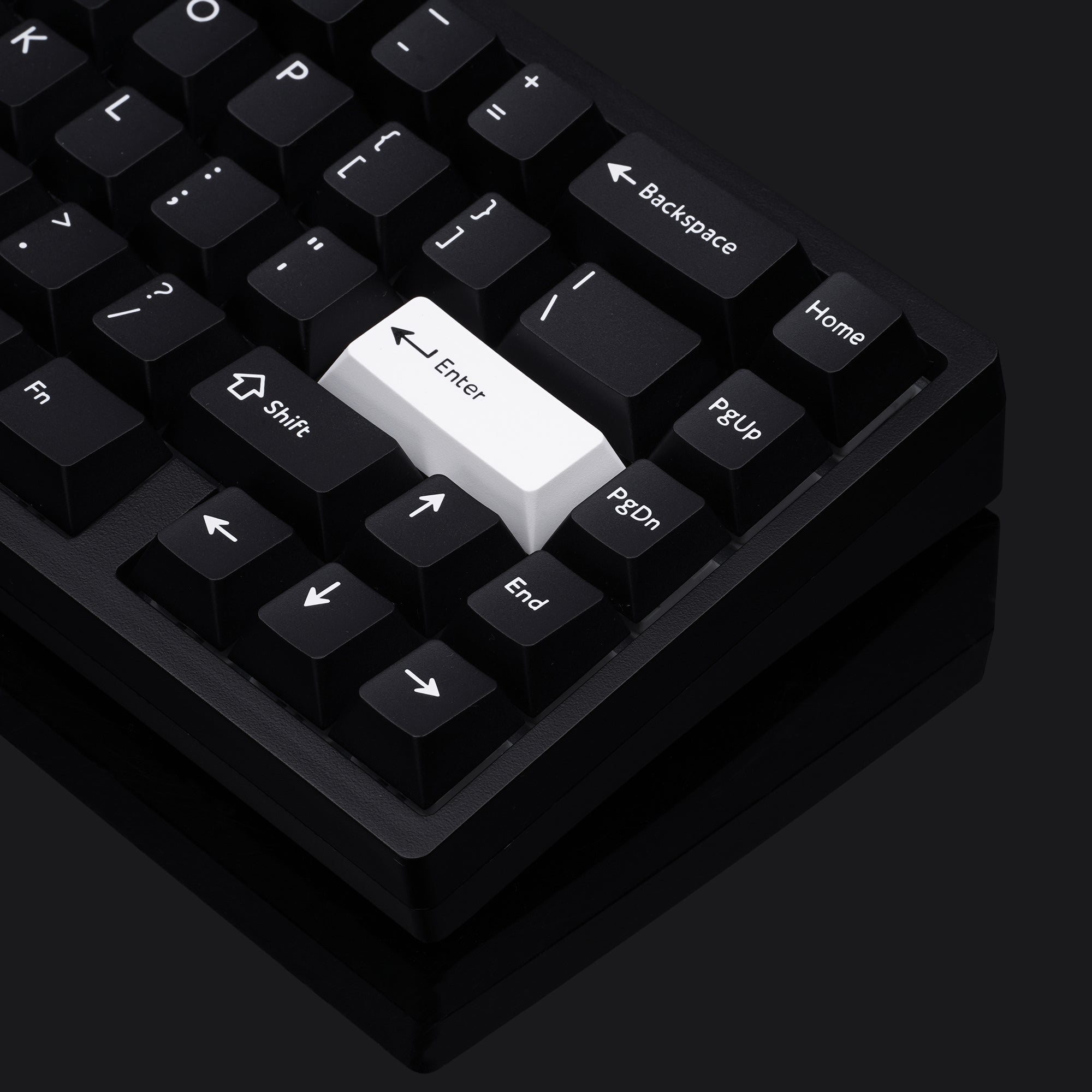 PBTFans White on Black Keycap Set - InputGear DE