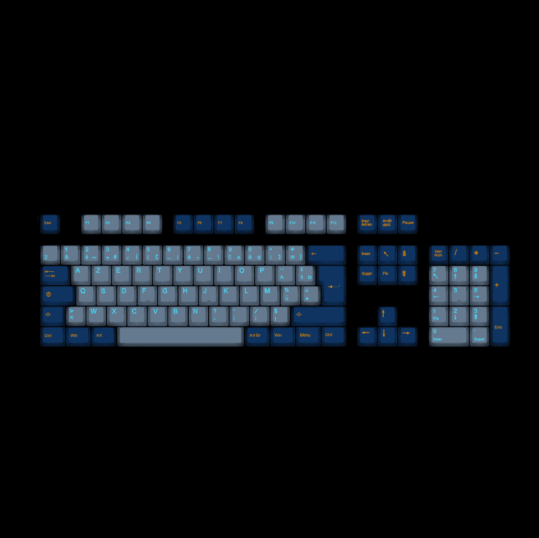 Tai-Hao Blue Moon (ISO-FR) Keycap Set - InputGear DE