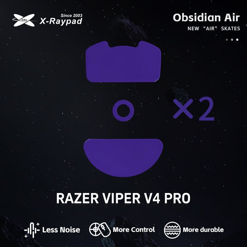 X-Raypad Obsidian Air (VIPER V4 Pro) Mouse Skates - InputGear DE