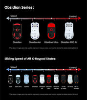 X-Raypad Obsidian Pro Air Mouse Skates - Universal Dots (Grey) - InputGear DE
